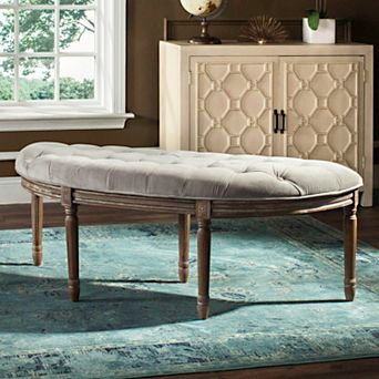 Safavieh Tufted Semi-Circle Round Bench