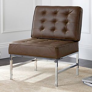 Safavieh Chrome Finish Tufted Accent Chair