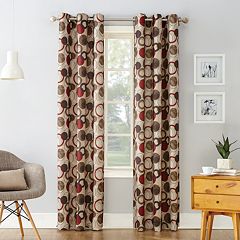 Red Geometric Curtains Drapes Window Treatments Home Decor