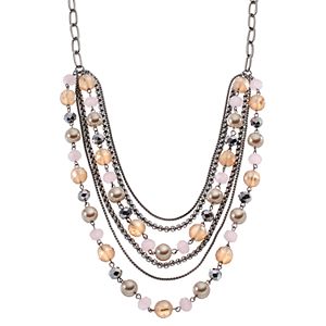 Simply Vera Vera Wang Simulated Pearl & Bead Swag Necklace