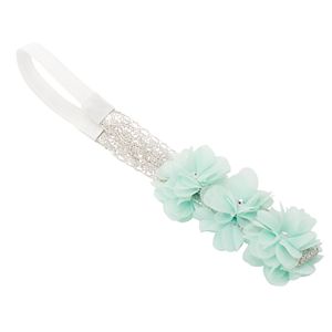 Girls 4-16 Glitter Crochet Flower Headwrap