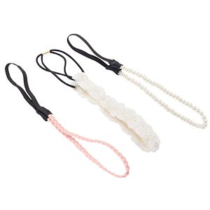 Girls 5-16 3-pk. Accented Headwrap Set