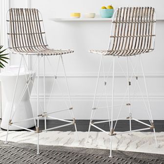 Safavieh Wicker Bar Stool 2 pc Set
