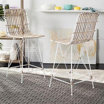 Safavieh Wicker Counter Stool 2 pc Set