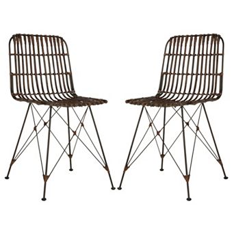 Safavieh Wicker Dining Chair 2 pc Set