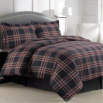 Heritage Plaid 3 pc Flannel Printed Duvet Cover Set