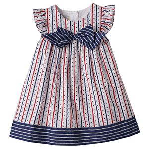 Baby Girl Marmellata Classics Flutter Sleeve Stars, Hearts & Stripes Dress