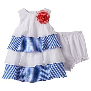 Baby Girl Marmellata Classics Gingham Tiered Dress