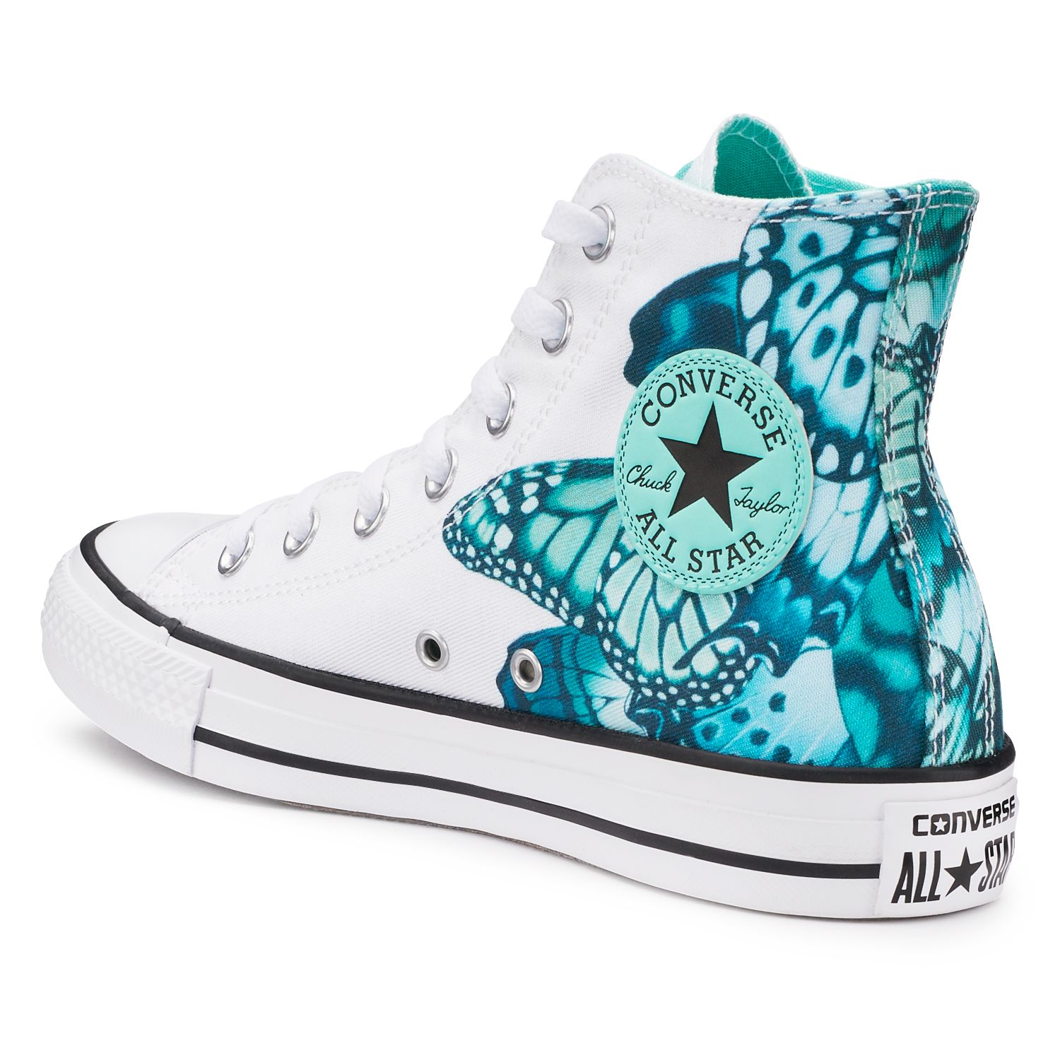 teal converse high tops