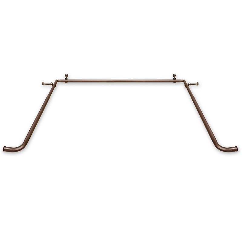 Barricade Bay Window Adjustable Curtain Rod - 38" - 78" (Brown)