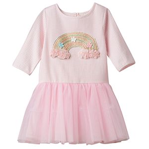 Toddler Girl Marmellata Classics Embroidered Rainbow Tutu Dress