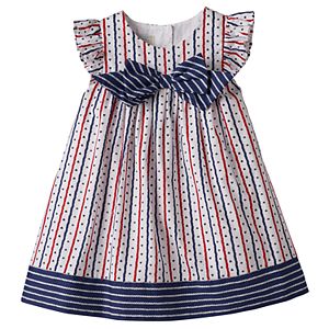 Toddler Girl Marmellata Classics  Flutter Sleeve Stars, Hearts & Stripes Dress