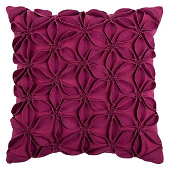 Rizzy Home Textured Floral Throw Pillow
