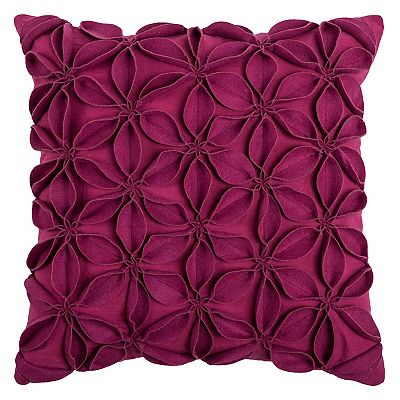Rizzy Home Textured Floral Throw Pillow