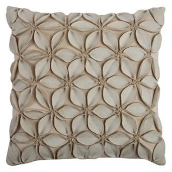 Rizzy Home Textured Floral Throw Pillow