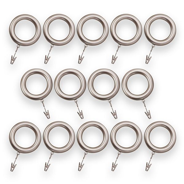 1 75 Inch 14 Pack Clip Curtain Rings, Clip Curtain Rings