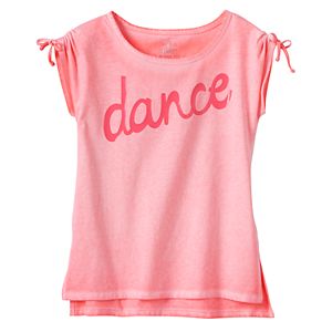 Girls 7-16 & Plus Size SO® Gathered Shoulder Graphic Tee