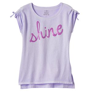 Girls 7-16 & Plus Size SO® Gathered Shoulder Graphic Tee