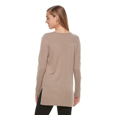 Women's Apt. 9® Metallic Crewneck Tunic Sweater