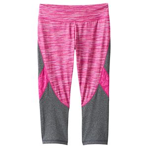 Girls 7-16 & Plus Size SO® Space-Dyed Lace Trim Capri Leggings