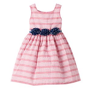 Girls 4-6x Marmellata Classics Striped Dress with Star Rosette Belt
