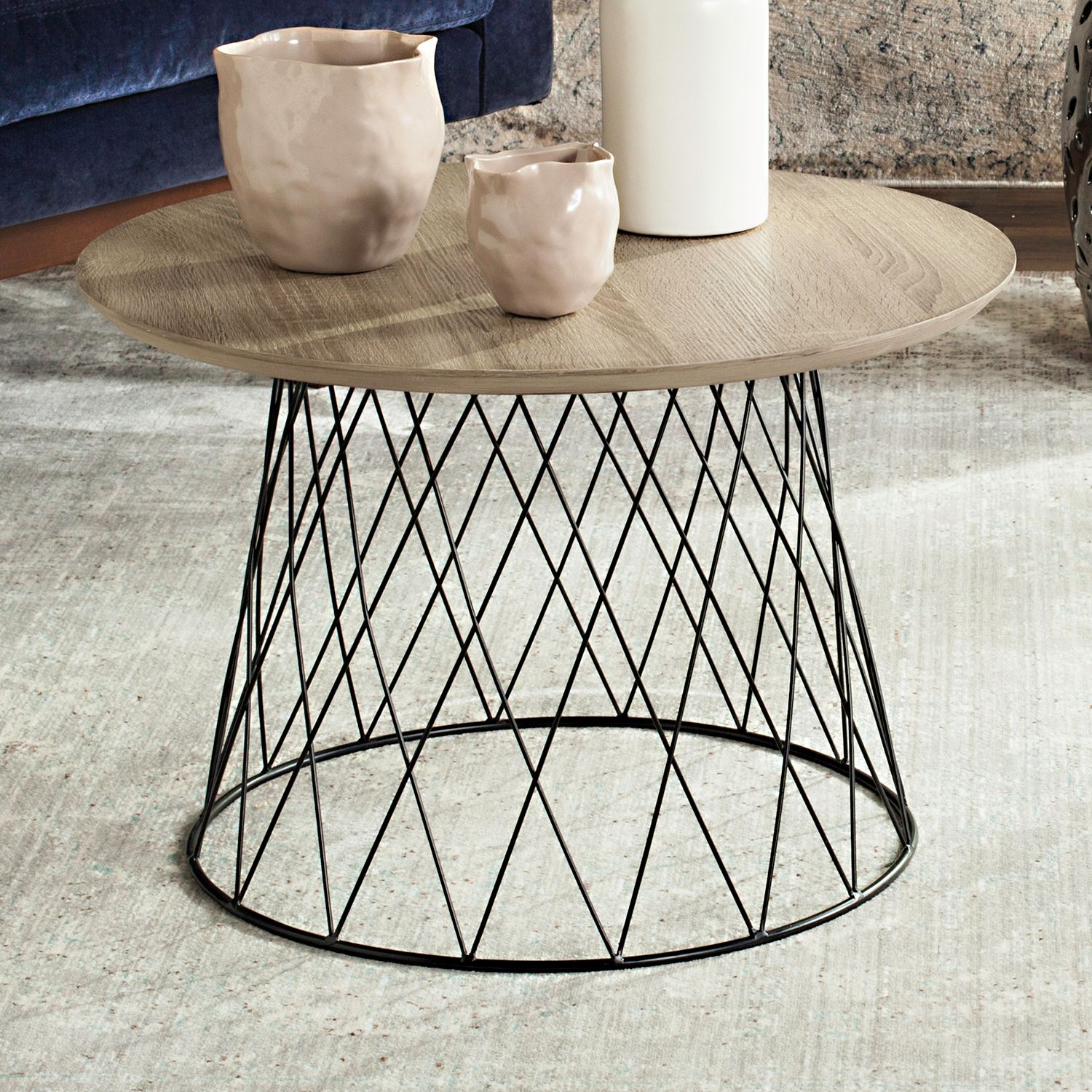 Table De Bar Extérieure En Acier Et Acacia Teck - Dimensions 69x117x107 Cm - Style Contemporain, Aucun Assemblage Requis