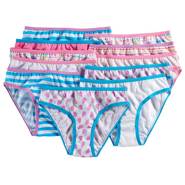 Girls 4-14 Maidenform 11-pk. Pattern Bikini Panties