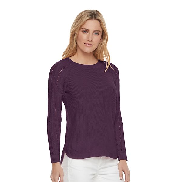 Women's Sonoma Goods For Life® Pointelle Crewneck Sweater