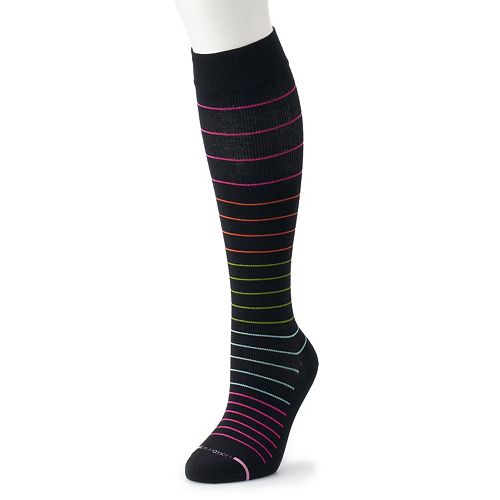 Women's Dr. Motion Striped Knee-High Compression Socks