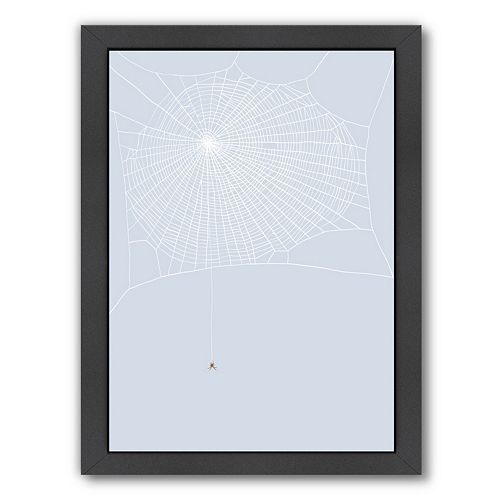 Americanflat Spider and Web Framed Wall Art