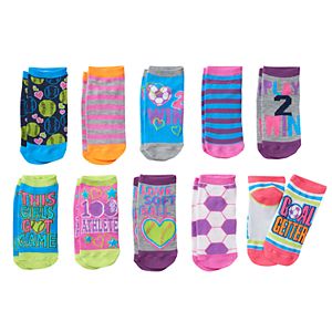 Girls 4-16 Pink Cookie 10-pk. Sports Low-Cut Socks