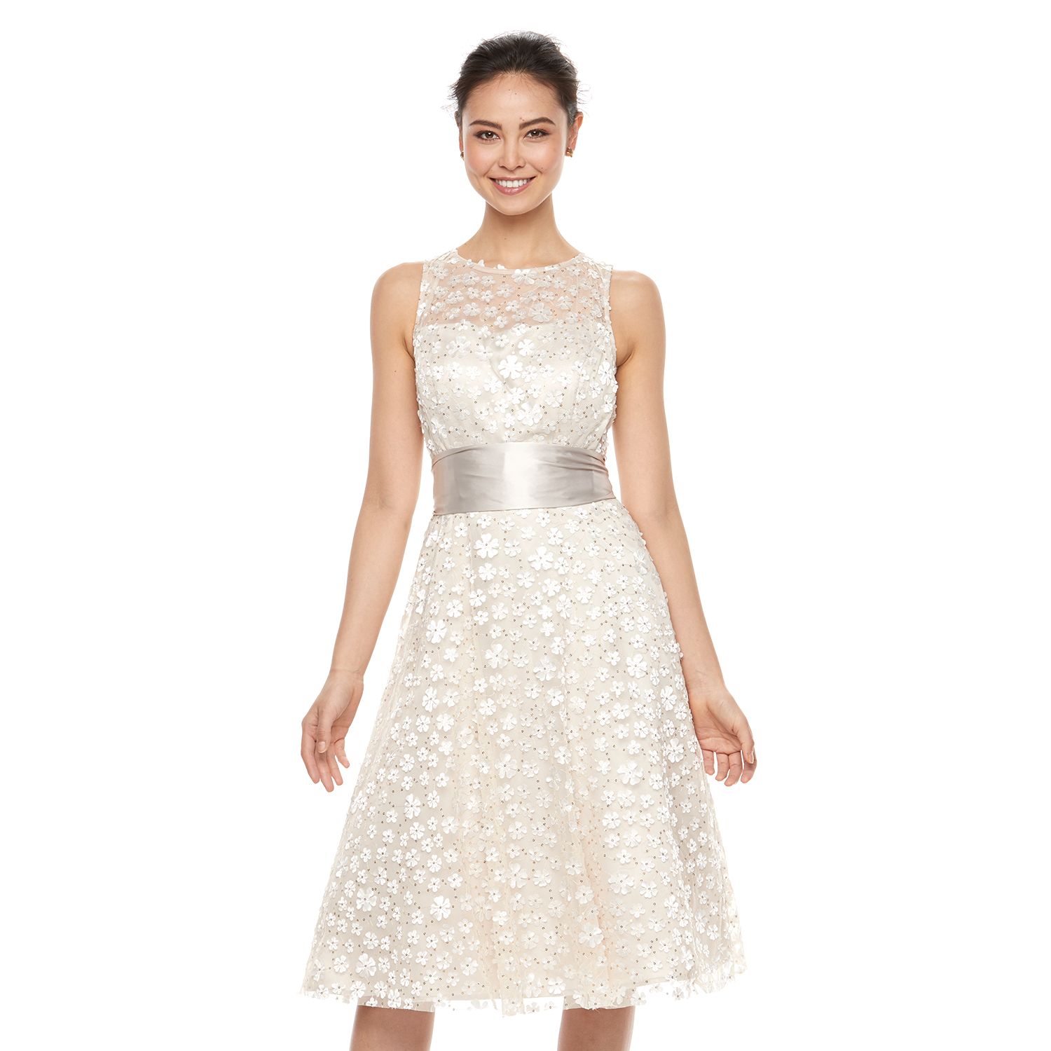 jessica howard sleeveless floral fit & flare dress