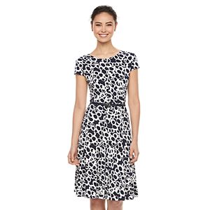 Women's Jessica Howard Abstract Geometric Fit & Flare Dress