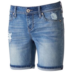 Juniors' Hydraulic Lola Ripped Bermuda Shorts