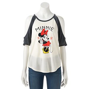 Disney's Minnie Mouse Juniors' Cold Shoulder Graphic Tee