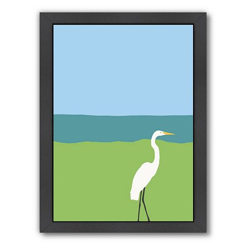 Americanflat Egret Framed Wall Art