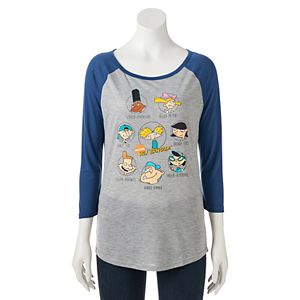 Juniors' Hey Arnold! Raglan Graphic Tee