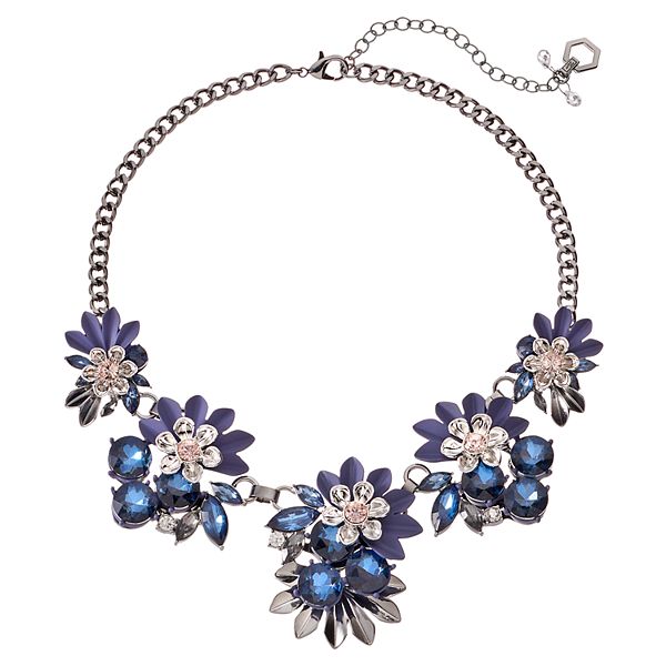 Simply Vera Vera Wang Blue Flower Statement Necklace