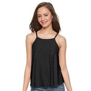 Juniors' SO® Lace-Up Back Halter Top