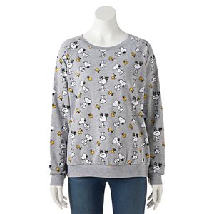 Juniors' Peanuts Snoopy & Woodstock Graphic Sweatshirt