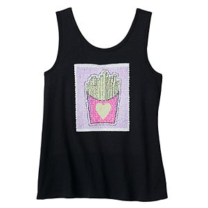 Girls 7-16 SO® Flippy Screen Sequin Applique Tank Top