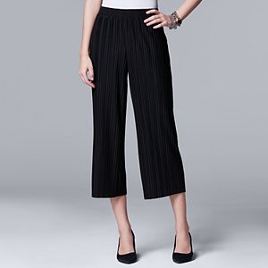 Women's Simply Vera Vera Wang Pleated Wide-Leg Crop Pants