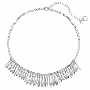 Simply Vera Vera Wang Curved Bar Marquise Fringe Necklace