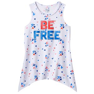 Girls 7-16 & Plus Size SO® Americana Sharkbite Tank Top