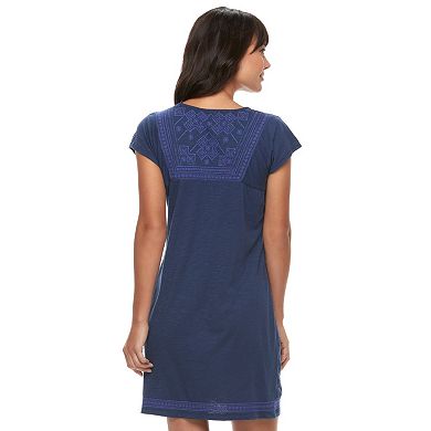 Women's Sonoma Goods For Life® Embroidered T-Shirt Dress