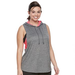 Juniors' Plus Size SO® Heathered Sleeveless Hoodie