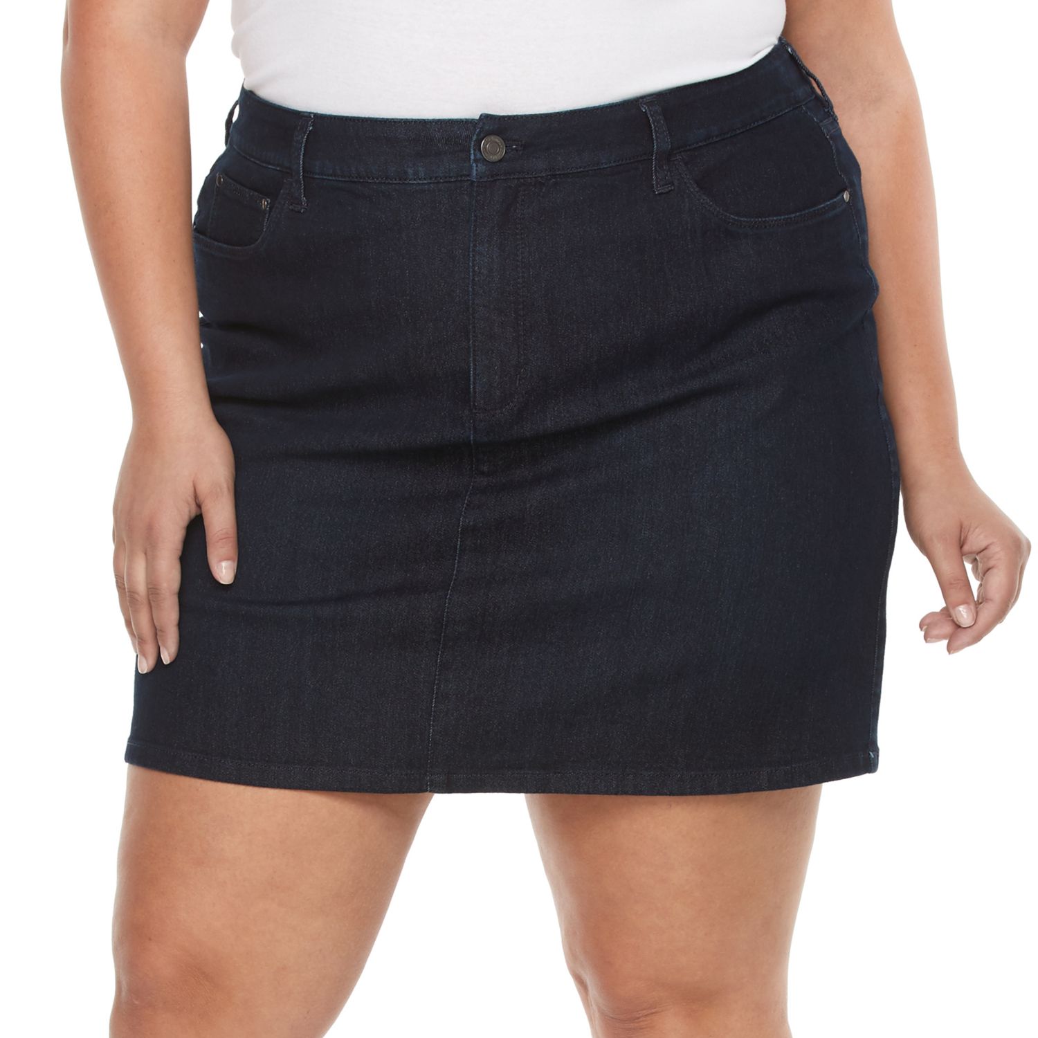 plus size jean skorts