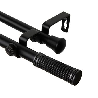 Rod Desyne Threaded Adjustable Double Curtain Rod