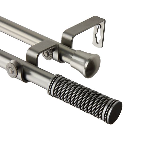 Rod Desyne Threaded Adjustable Double Curtain Rod