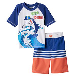 Toddler Boy I-Extreme Rashguard & Swim Trunks Set